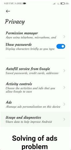 how to solve ads problem in redmi 8 a dual