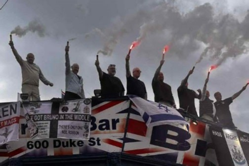 Newcastle Utd fans take over Rangers pub and set off pyro before Celtic clash