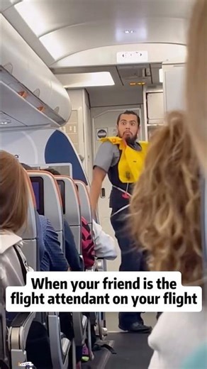 you’re about to get first class service in economy #flightattendant #funny #friends #fyp #viral