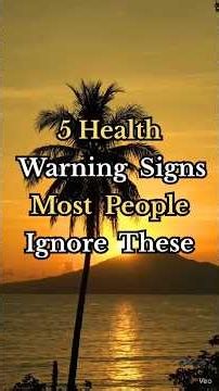 Don't Ignore These 5 Health Warning Signs #HealthAwareness #EarlyWarning #personalgrowth #shorts