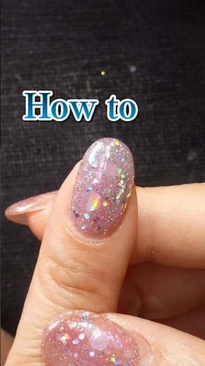 #GelNailBeginners Easy just by applying! How to do dewy, sparkly nails #SelfNails #SelfGelNails