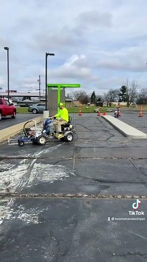 Asphalt line removal and striping