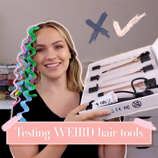 22M views · 47K reactions | Check out these WEIRD hair tools from AMAZON *CHEAP* | Kayley Melissa | Facebook