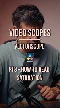 How to Read Saturation on a VectorScope #davinciresolve