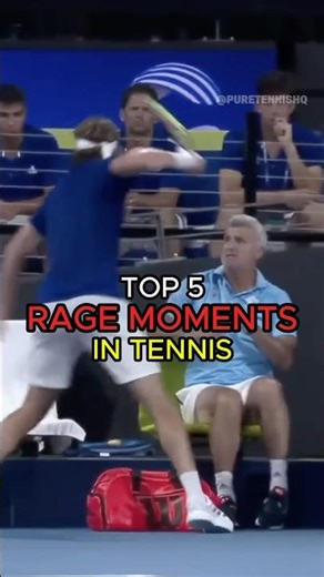 Top 5 Rage Moments in tennis💀