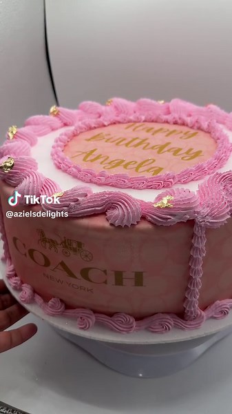Delicious Coach Inspired Cake Decor