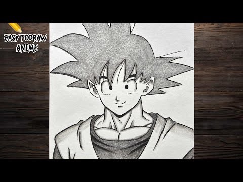Easy Anime Drawing |How to Draw Goku |Dragon Ball Z Drawing Tutorial for beginners