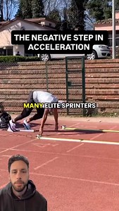 A negative step simply means the foot is contacting the ground closer to or slightly behind, the center of mass instead of reaching out in front. When an athlete reaches too far on the first step, they increase braking. More of the ground contact is spent decelerating before they can actually apply force in the direction they want. That early loss of horizontal momentum makes it harder to project well into the next few steps. With a negative step, the foot meets the ground closer to the center o