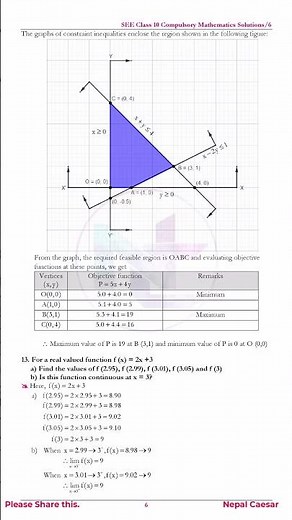 Optional Math Model Question Solution | SEE 2080 | Class 10