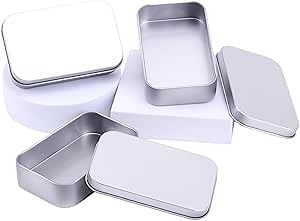 40 PCS Small Tins With Lids Altoid Tins Empty Mint Containers Steel Metal Hinged Tin Box Lids for Storage Small Tin Pocket Tin Box 40/1