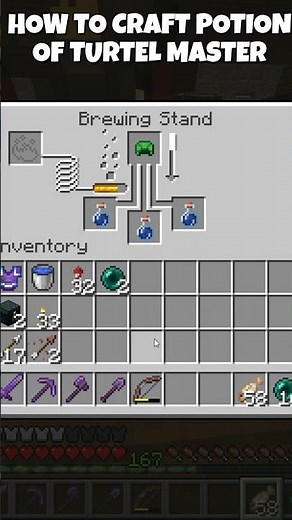 How to Craft Potion of Turtle Master in Minecraft