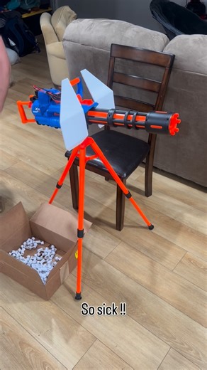 Paul | Finally got the minigun working! The ammo belt is 3d printed so that it can disintegrate when the darts are fired. I also rewired the... | Instagram
