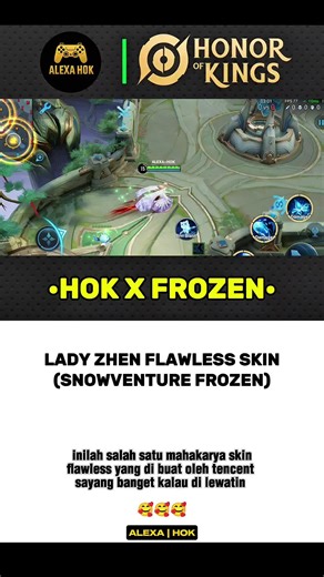 Skin cosplay Frozen Elsa snowventure-Lady Zhen #HonorofKings #Hokstudio #hokxfrozen
