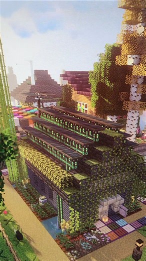 Electrical Hub in Solar Punk modded minecraft village
