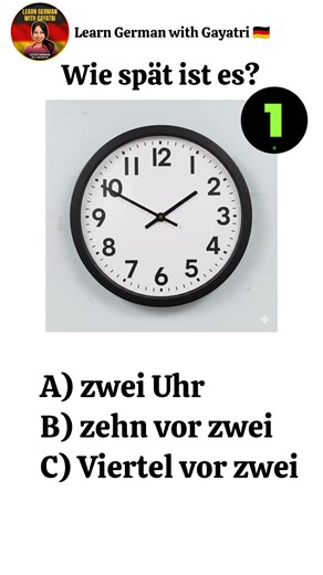 Wie spät ist es? 🇩🇪 Learn German Time | A1 German Lesson | German Quiz Reel #learngerman #germantime