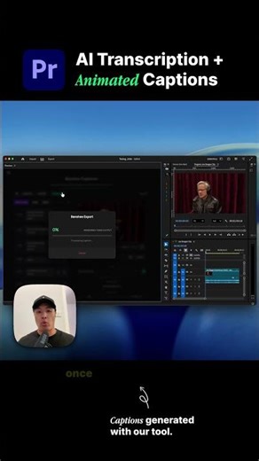 AI Transcription and animated Captions in Adobe Premiere Pro