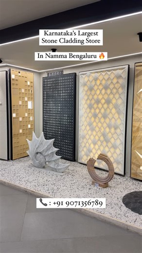Shrisha L | Food,Travel & Lifestyle on Instagram: "Karnataka’s largest stone cladding store 😱✨ Welcome to the 📍gala stone world, in Mysuru road located in Namma Bengaluru 😍 Address : Kuvempu nagar, 39, Mysore road, Bengaluru, Karnataka - 560026 Timings - 10am - 8pm Contact - 90713 56789 for more details The store covers around 9000sqft, and it’s very huge! Here are some more details so that you shouldn’t miss out on them : - variety of natural stones, lava stones, kitchen