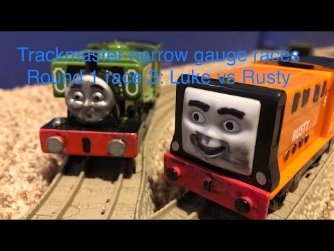 Trackmaster Narrow gauge races round 1 race 3: Luke vs Rusty