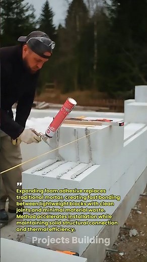 High Speed Block Installation Using Foam Adhesive System