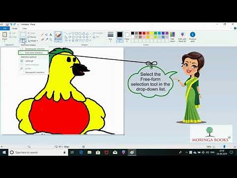 MS Paint - How to use Free-Form Selection Tool in MS Paint in Windows 10