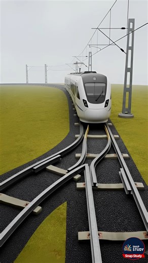 How Do Trains Change Tracks? | The Hidden Switching System Explained 🤯🚆 #TrainEngineering 🚆 #graphicdesign #RailwaySystem 🛤️ #EngineeringShorts 🤯 | Snap Study