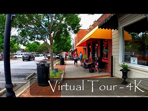 Norcross, GA - Downtown Walking Tour - Georgia Suburb 4K