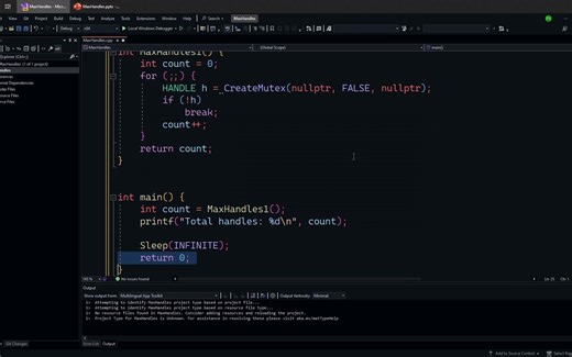 Maximum Handles in a process