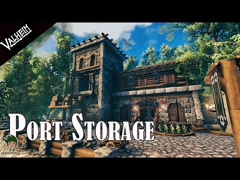 Valheim | How to build Medieval Port Storage house | Building Ep #16|
