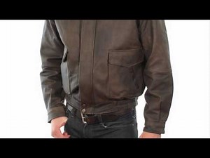 1515 USA Leather 'Classic Aviator' Mens Brown Leather Jacket at LeatherUp.com