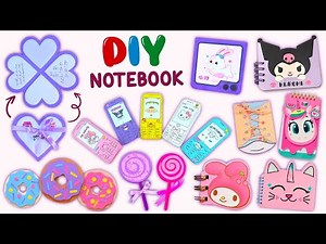 10 DIY HANDMADE NOTEBOOK IDEAS - School Hacks And Crafts