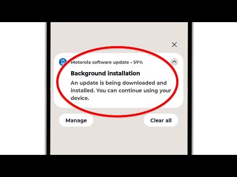 Background installation An update is being downloaded and installed You can continue using your devi