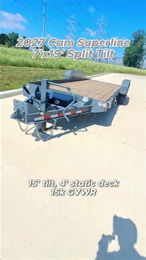 7x19 split tilt #trailer 15+4 - 2027 Cam Superline grey 19' split deck tilt for sale near Cleveland