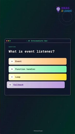 JS Interview Question: What is event listener? #javascript