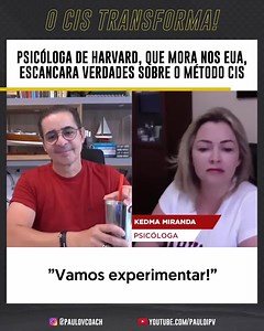 [Psicóloga de Havard, expõe sua experiência com o Método CIS] Esta é uma das transformações que acontecem em todas as turmas do Método CIS. O Método CIS é considerado o maior treinamento de inteligência emocional do mundo e tem como um dos principais objetivos te ajudar a construir um estilo de vida em que todas as áreas são contempladas. Por meio de uma metodologia exclusiva, a do Coaching Integral Sistêmico, o Método CIS já auxiliou mais de 950 mil vidas e negócios a conquistarem objetivos atr