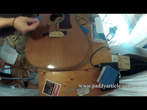 K&K Pure Mini acoustic guitar pickup installation. How to install the K+K Pure Mini.
