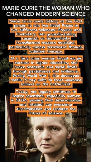 MARIE CURIE THE WOMAN WHO CHANGED MODERN SCIENCE