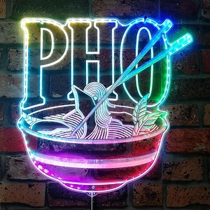 Pho Vietnam Noodle Open RGB Dynamic Glam LED Sign - Cut-to-edge Shape - Smart 3D Wall Decoration - Multicolor - St06-fnd-i0248-c - Etsy