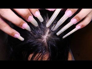 ASMR Intense Fast Scalp Scratching and Head Massage * Long Nails *
