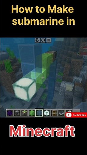 Working submarine in Minecraft 🤔 #minecraft #shorts #gaming