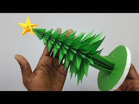 3D Paper Christmas Tree Making DIY Tutorial | How to Make a 3D Paper Xmas Tree