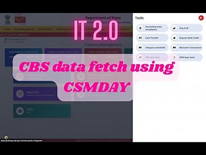 IT 2.0 Post Office | CBS data fetch from Finacle using CSMDAY