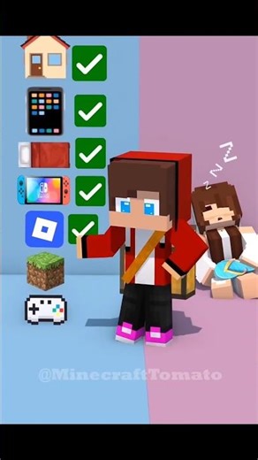 JJ Stay at Home 🤣😴 - MAIZEN Minecraft Animation ReverseMod ◀️💀 #shorts #funny #memes