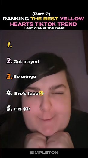 Ranking The Best Yellow Hearts Tiktok Trend Part 2.