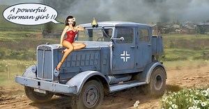 Hanomag SS100 NH 4x2 heavy road tractor with Holzgas generator with Anhänger 11 ton. - case report