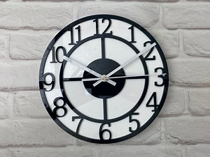 Big Numbers - Black and White Easy-to-hang Clock With Clear Numbers - Etsy