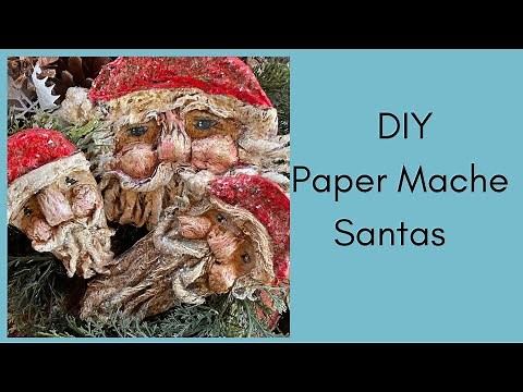 DIY Paper Mâché Santa Ornaments #christmasornaments #christmas2025