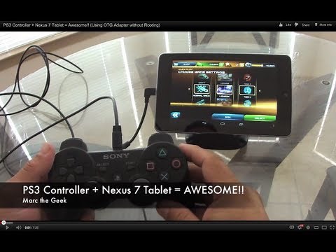 PS3 Controller + Nexus 7 Tablet = Awesome!! (Using OTG Adapter without Rooting)