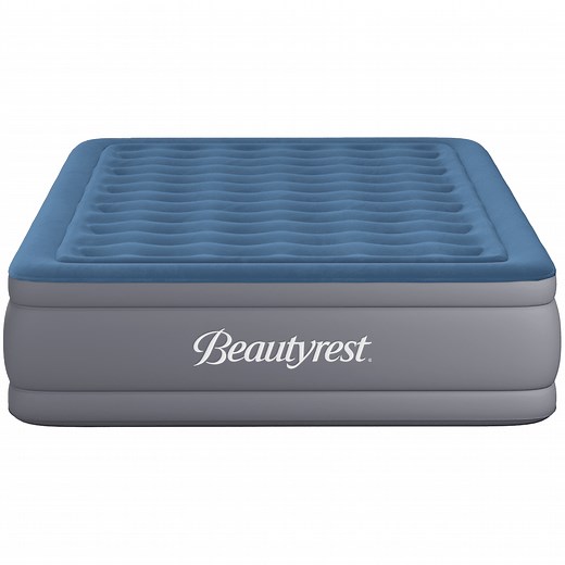 Beautyrest Extraordinaire 20” Queen Size Air Mattress with Built-in Pump - Blow-up Mattress Best for Camping & Guests, 3 Year Warranty