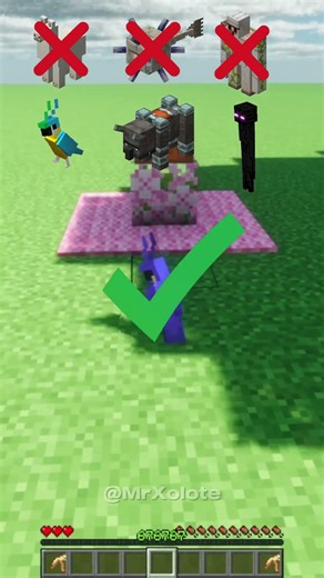 Which of the Minecraft mobs can reach the other side?😲#ultra