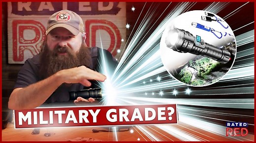 Military grade flashlight tested for performance
